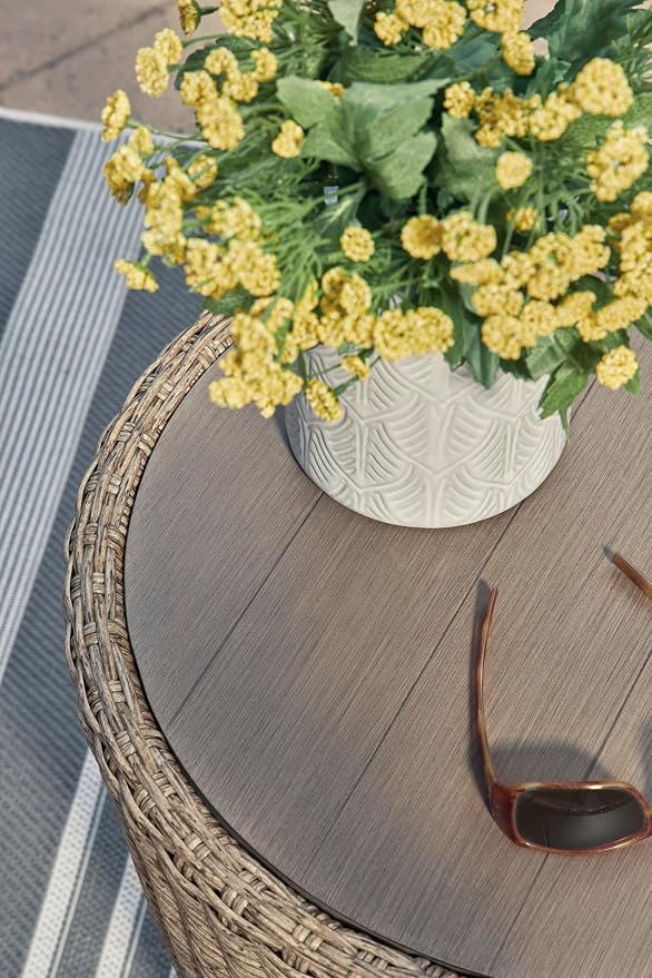 Signature Design by Ashley Danson Bohemian Outdoor End Table, Light Brown - Image 9