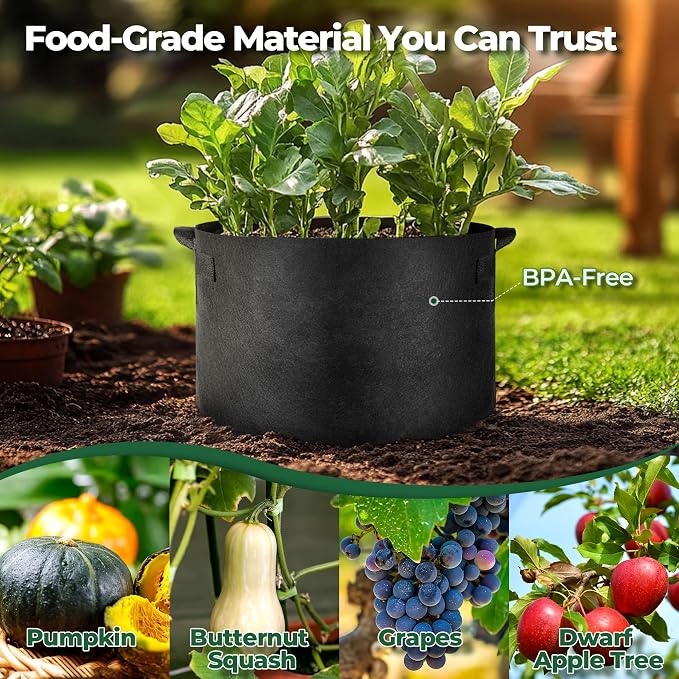T4U 25 Gallon Grow Bags, Upgrade Grow Bags - Image 3