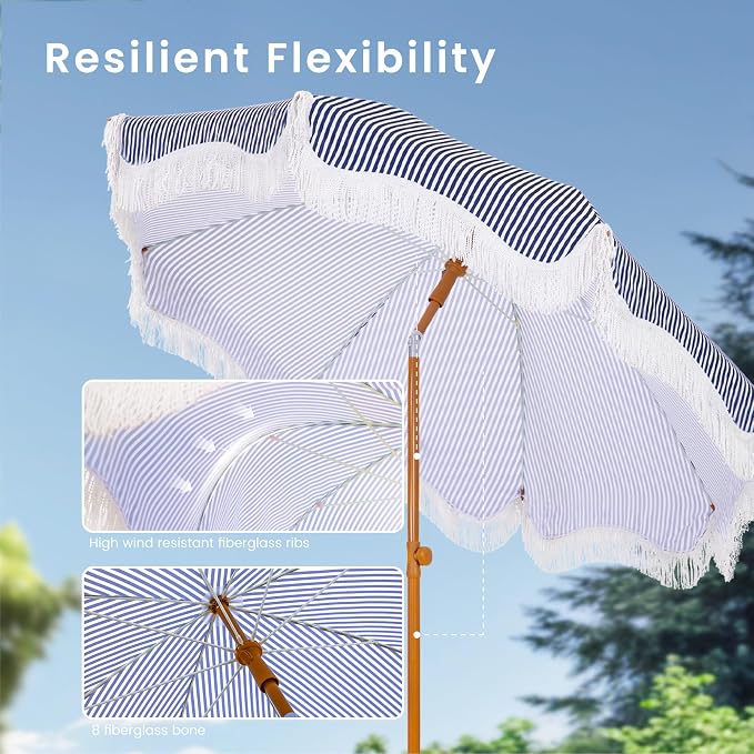 PHI VILLA 7ft Beach Umbrella - Image 4