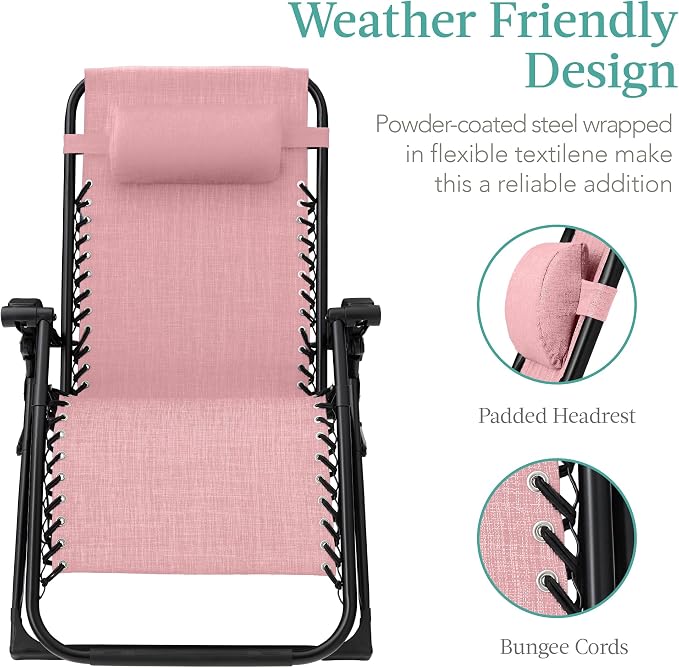 Best Choice Products Oversized Zero Gravity Chair, Folding Outdoor Patio - Image 4