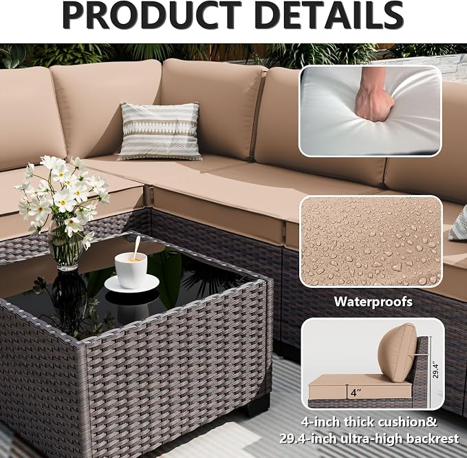 ALAULM 13 Pieces Patio Furniture Set - Image 4