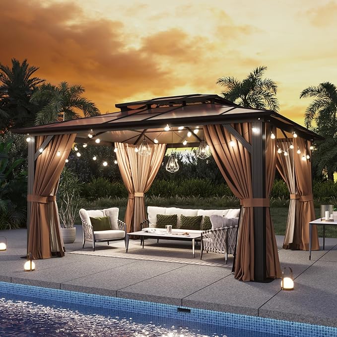 Aoxun 12'x14' Hardtop Gazebo - Image 3