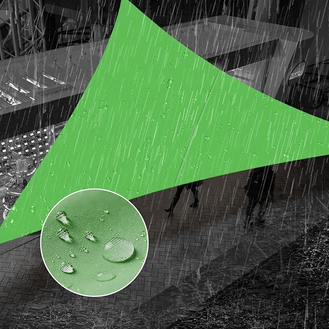 SUNNY GUARD Waterproof Sun Shade Sail 12'x18'x21.6' Lemon Green Right Triangle by SUNNYGUARD