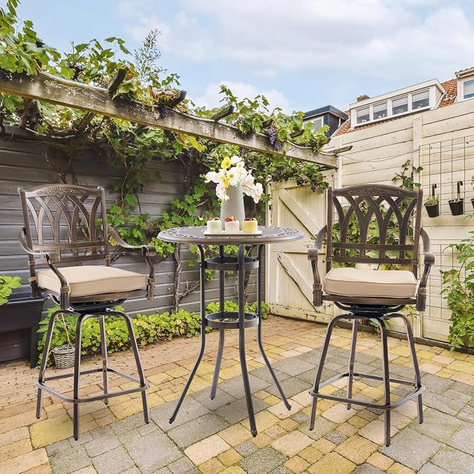 Bar Height Outdoor Table and Chairs - Image 2