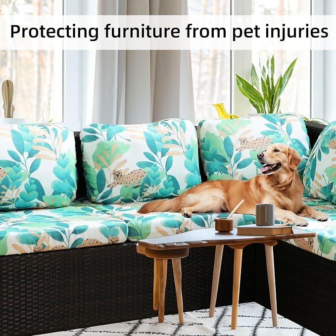 8Pcs Stretch Patio Cushion Covers, Outdoor Couch Covers Replacement, Outdoor - Image 6
