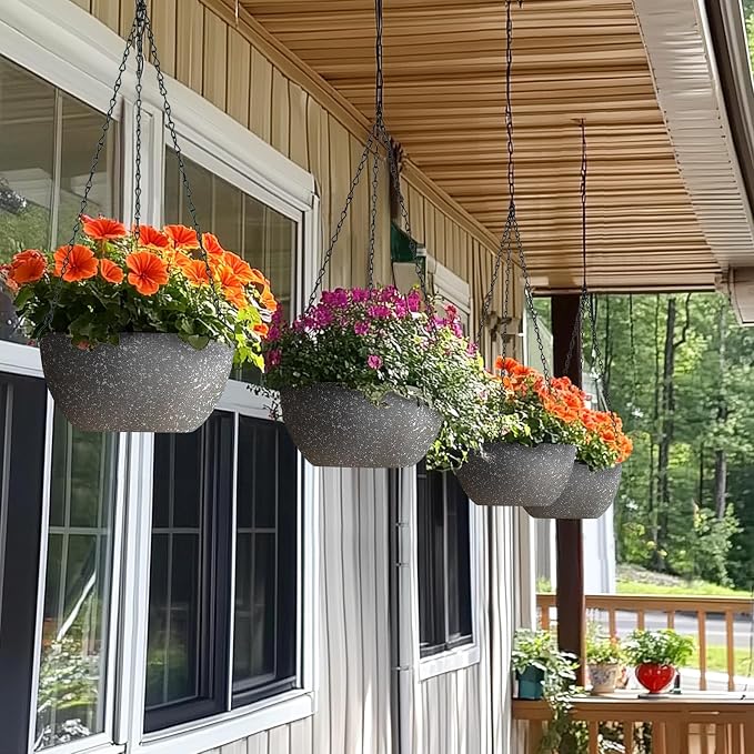T4U Hanging Planters for Indoor Outdoor Plants 2 Pack - Image 5