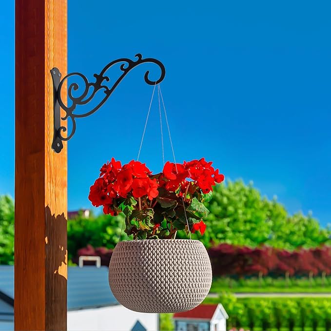 Hanging Planter Hooks 6-Inch 2 Pcs, Outdoor Hanging Brackets Wall Hook Heavy - Image 7