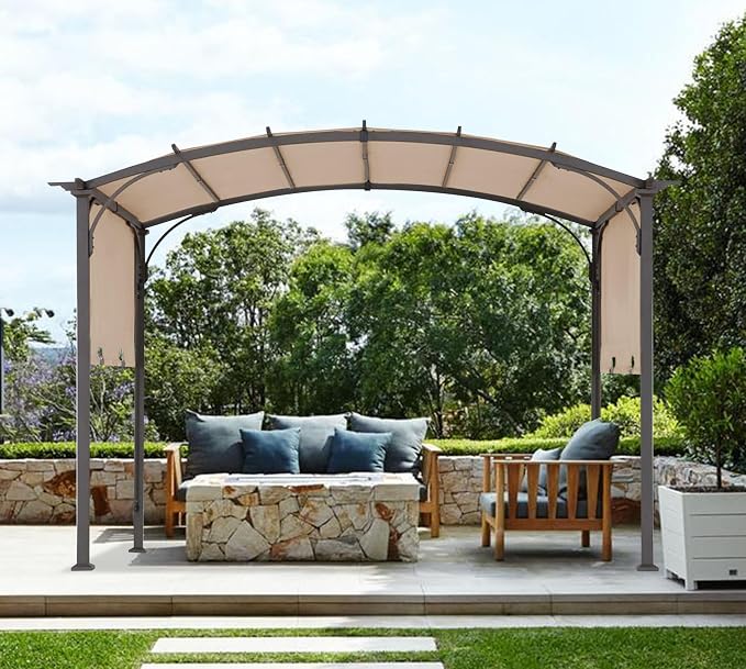 85''x 208'' Universal Doubleton Steel Pergola Replacement Cover - Image 7
