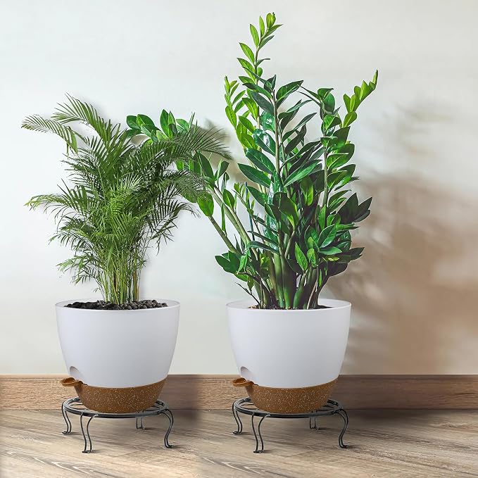 12inch 2Pack Large Self Watering Planters, Plastic Plant Pots - Image 6
