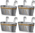 Hicarer 4 Pcs Metal Hanging Flower Pots, 10.6 Inch Vertical Grained Metal Color by Hicarer