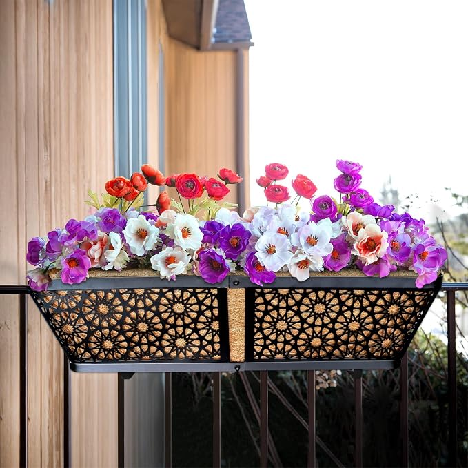 ZeeDix Railing Planter Boxes, 24 Inch Window Flower Box Planters - Image 6