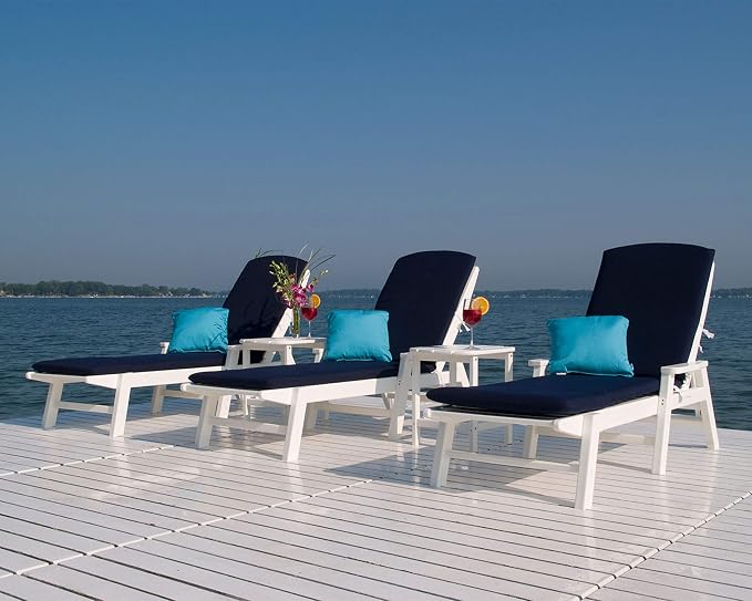 POLYWOOD NCC2280TE Nautical Arms Chaise - Image 6