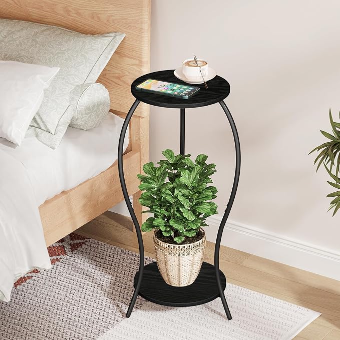 Plant Stand Indoor, 2 Tier Round Tall Plant Stand, Flower Pot Stand, Plant - Image 8
