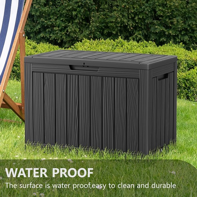 45 Gallon Outdoor Storage Box, Weather Resistant & Waterproof Resin Deck Box - Image 7