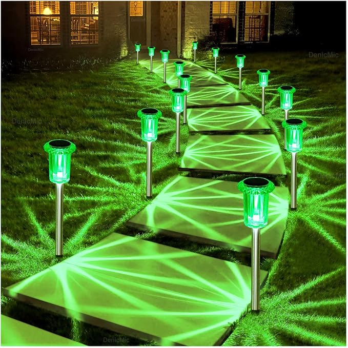 DenicMic St Patricks Day Decorations Solar Lights Outdoor 10 Pack Waterproof - Image 8