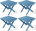 SERWALL Folding Outdoor Side Table Set of 4, Small Adirondack Side Table by SERWALL
