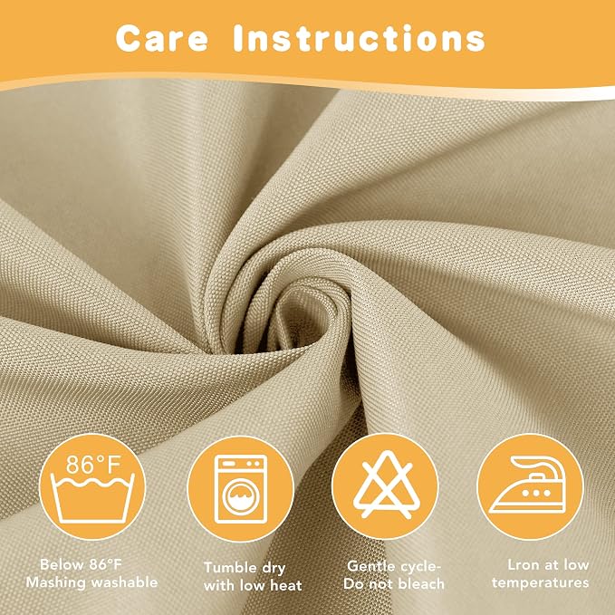 HolidayIdeas Outdoor Curtains for Patio Waterproof, 4 Panels - Image 7