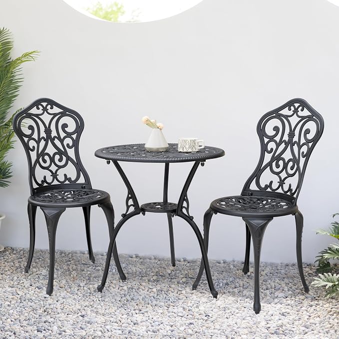 NUU GARDEN 3 Pieces Patio Bistro Set, Outdoor Bistro Set - Image 9