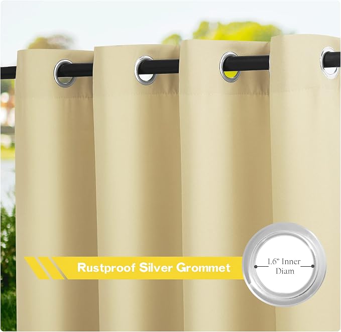 NICETOWN Extra Wide Outdoor Curtains - Image 2