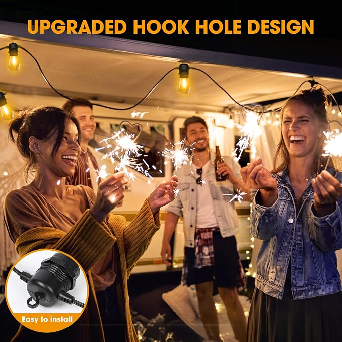 200FT LED Outdoor String Lights Waterproof Patio Lights - Image 4