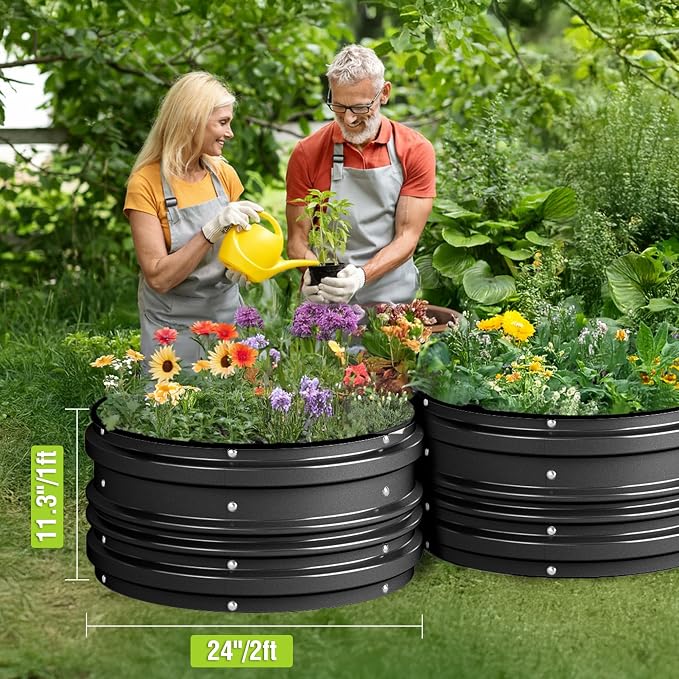 WORKPRO 3PK 2x2x1ft Outdoor Galvanized Raised Garden Bed Kit, Rust & Corrosion - Image 4