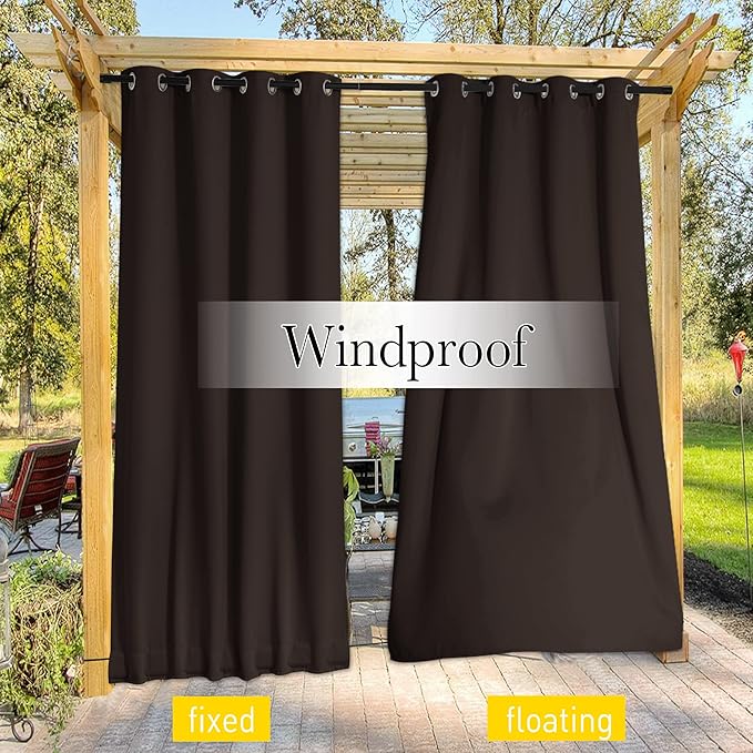 NICETOWN 2 Panels Outdoor Curtains - Image 6