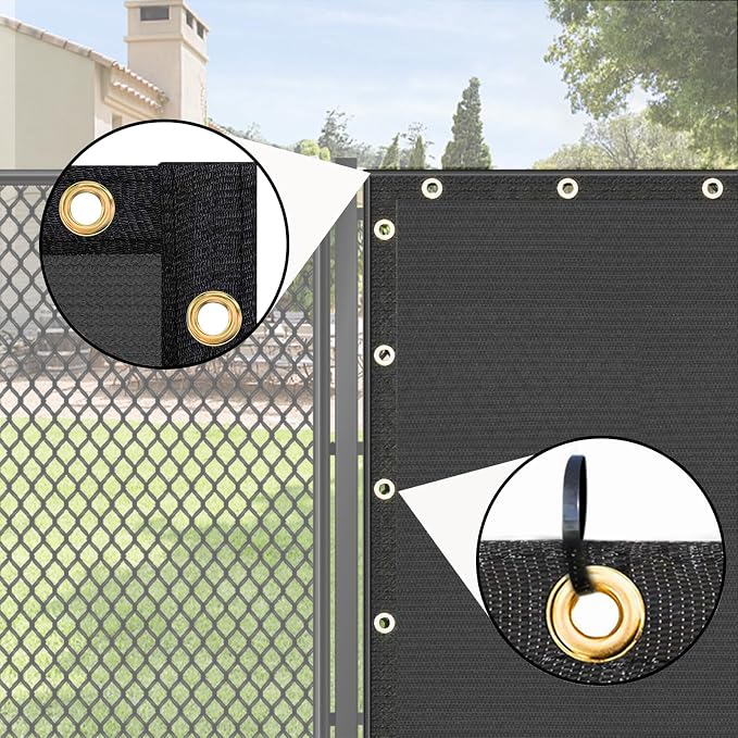 UPGRADE Privacy Fence Screen 3'x30' Dark Grey Outdoor 90% Visibility Blockage - Image 4