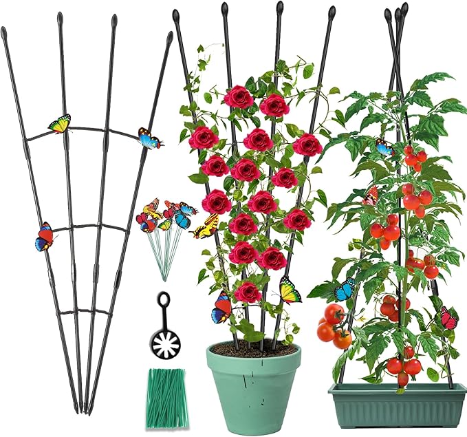Garden Trellis for Climbing Plants Outdoor & Indoor, 47in Obelisk Trellis and by Antizz