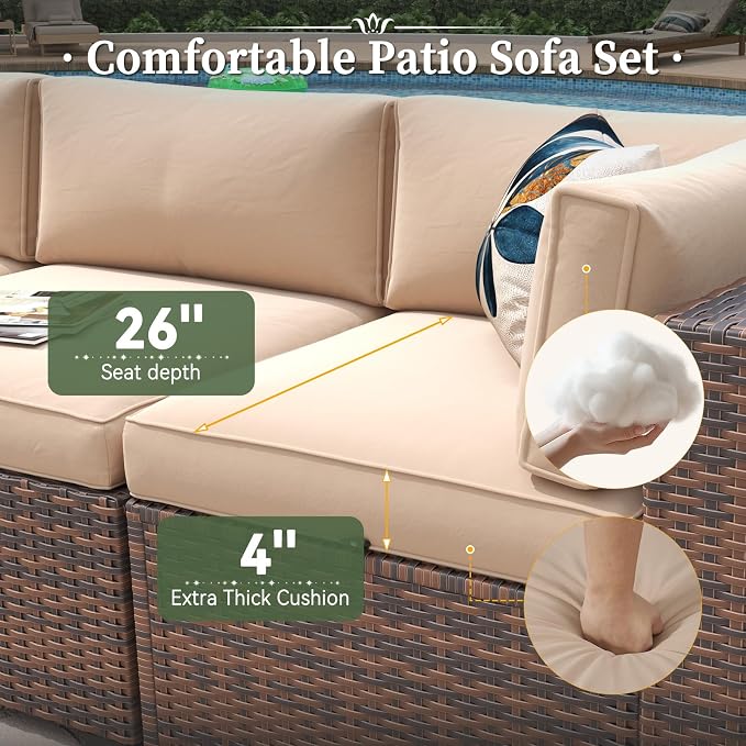 Aoxun 7 Piece Patio Furniture Set - Image 2