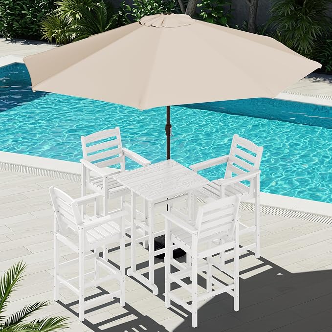 SERWALL 6 Pieces Outdoor Patio Bar Set by SERWALL