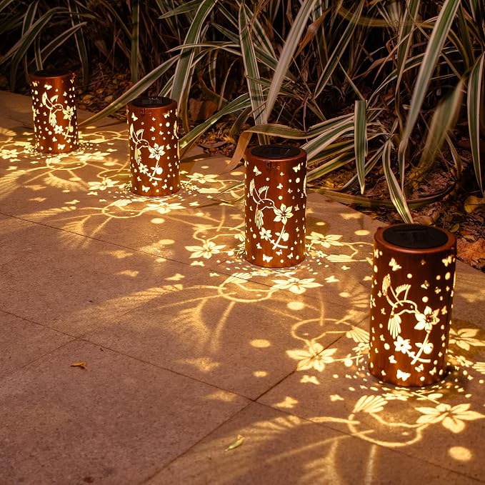 2 Pack Solar Lanterns Outdoor Waterproof Hummingbirds Birthday Gifts - Image 9