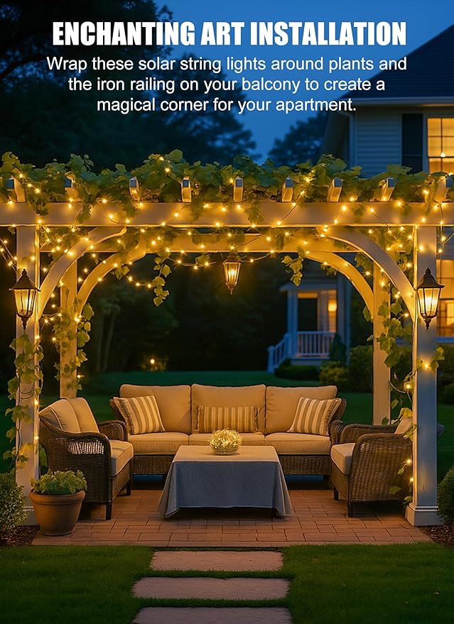 Solar String Lights Outdoor Waterproof, 4 Packs Total 132 Ft 400 LED Solar - Image 4