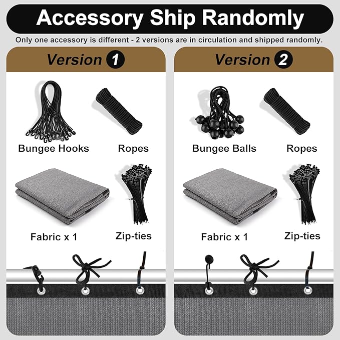 Artpuch 90% Sun Shade Cloth, 5 x 16 FT Pergola Shade Cover Canopy - Image 2