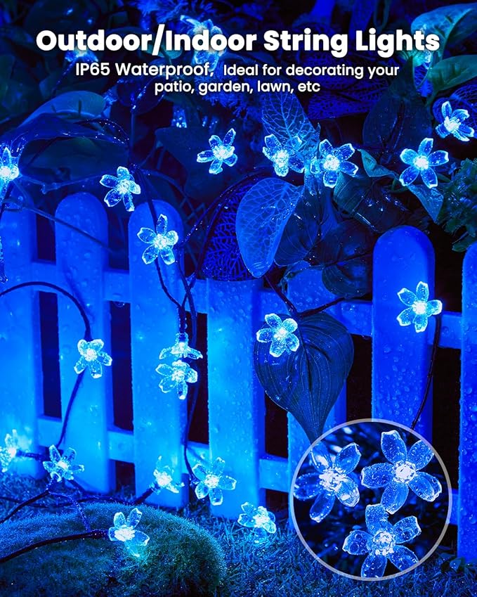 Brightown 60 LED Solar Flower String Lights - Image 2