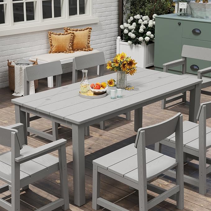 Patio Dining Sets 7 Piece HIPS Outdoor Dining Table Set - Image 3