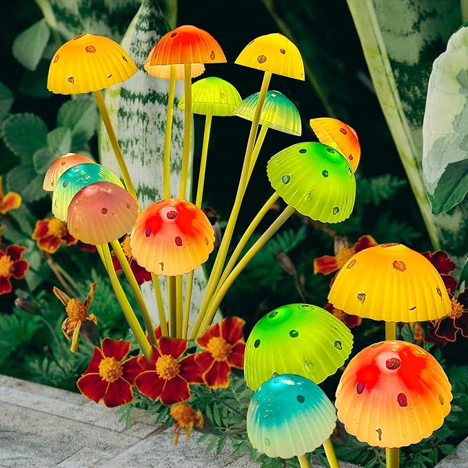 Kohlrabi Solar Garden Lights, 6 Pack Solar Mushroom Lights Outdoor, Upgraded - Image 7