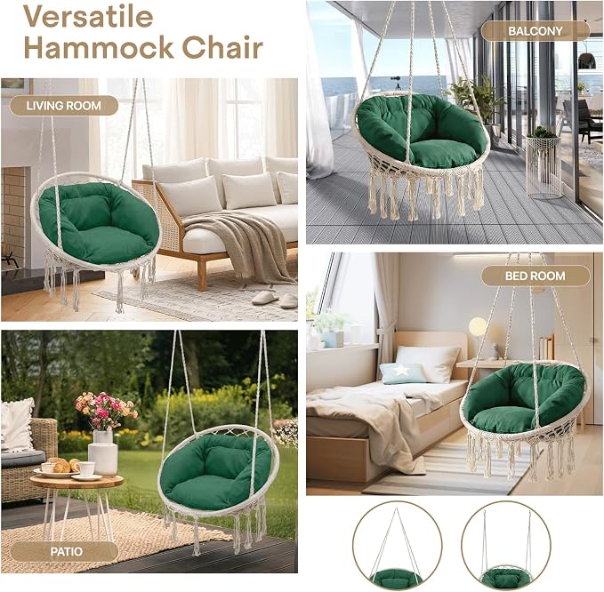 Athena Collection Hammock Chair Hanging Swing Chair - Image 6
