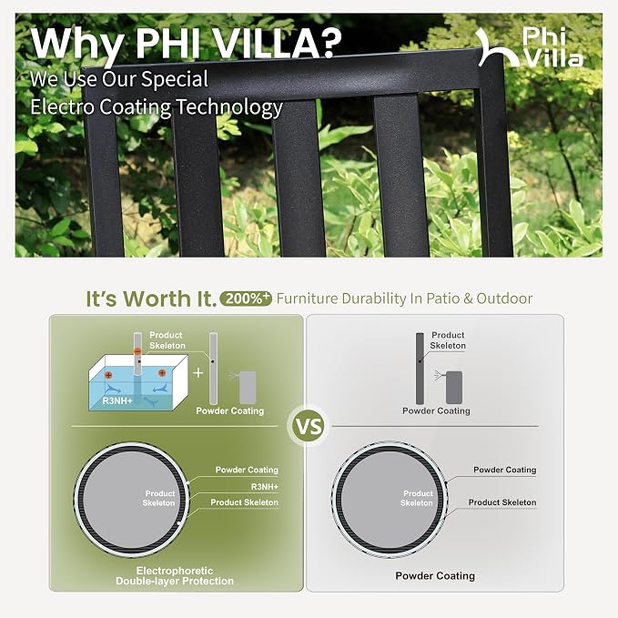 PHI VILLA 9 Pieces Outdoor Dining Set - Image 6