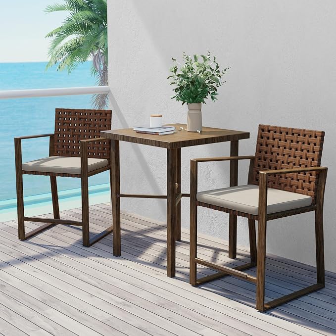 Grand patio 3-Piece Outdoor Counter Height Bar Set by GrandPatio