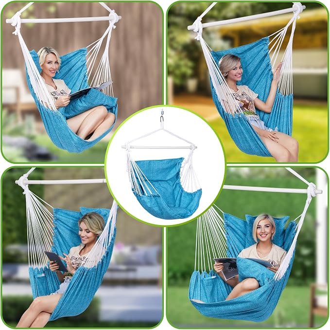 Backyard Expressions Hanging Hammock Chair Swing - Image 5