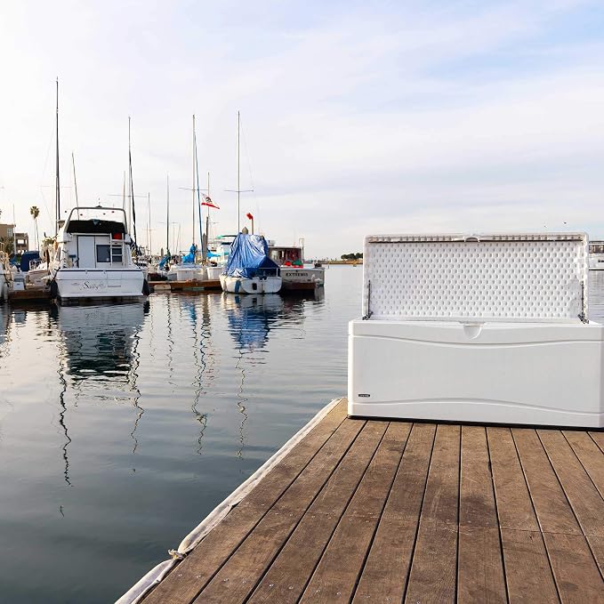 LIFETIME Outdoor Storage Deck Box, 130 Gallon, Arctic White, UV-Protected - Image 10