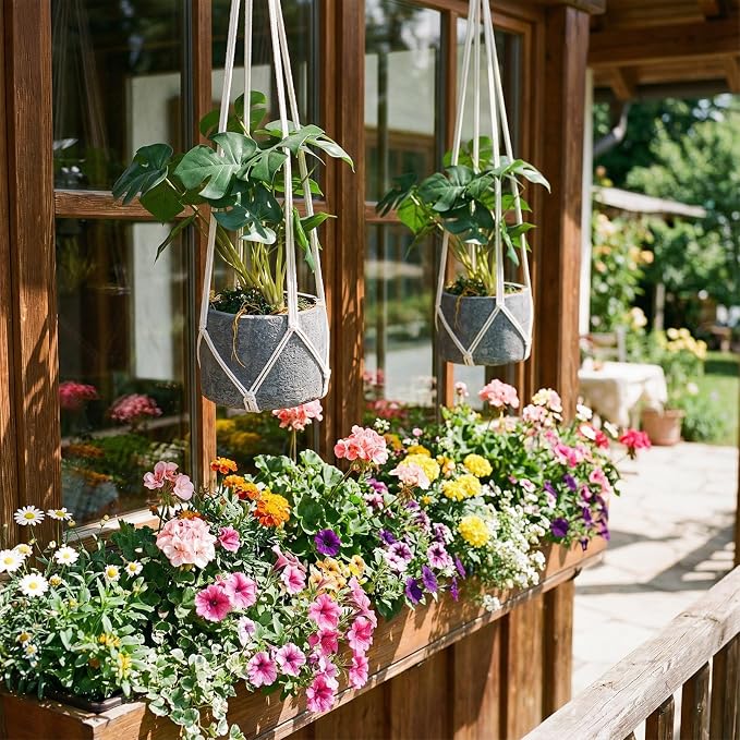 2 Pcs Hanging Planter Macrame Plant Hanger - Image 7