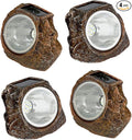EiGreen 4 Pack Solar Garden Rock Lights Outdoor Decorative, 10 LED Waterproof by EigreenSolaroutdoorlights