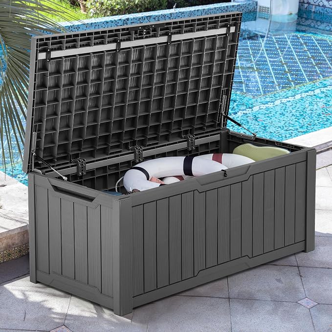 YITAHOME 120 Gallon Outdoor Storage Deck Box, Large Resin Patio Storage - Image 6