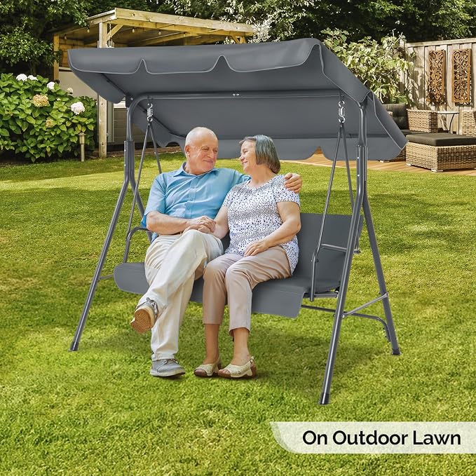 VINGLI Heavy Duty 550 LBS Upgraded 2 Person Outdoor Porch Swing - Image 8