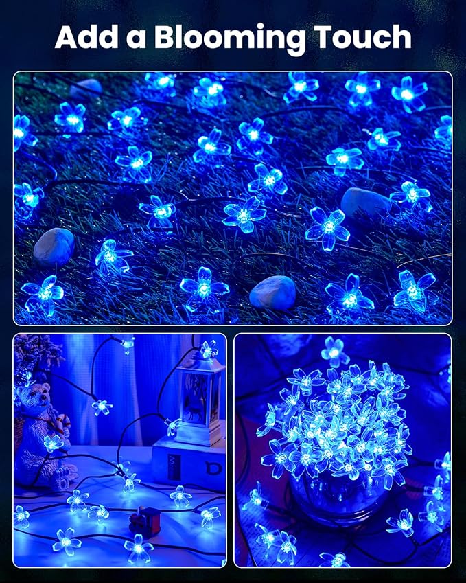 Brightown 60 LED Solar Flower String Lights - Image 7