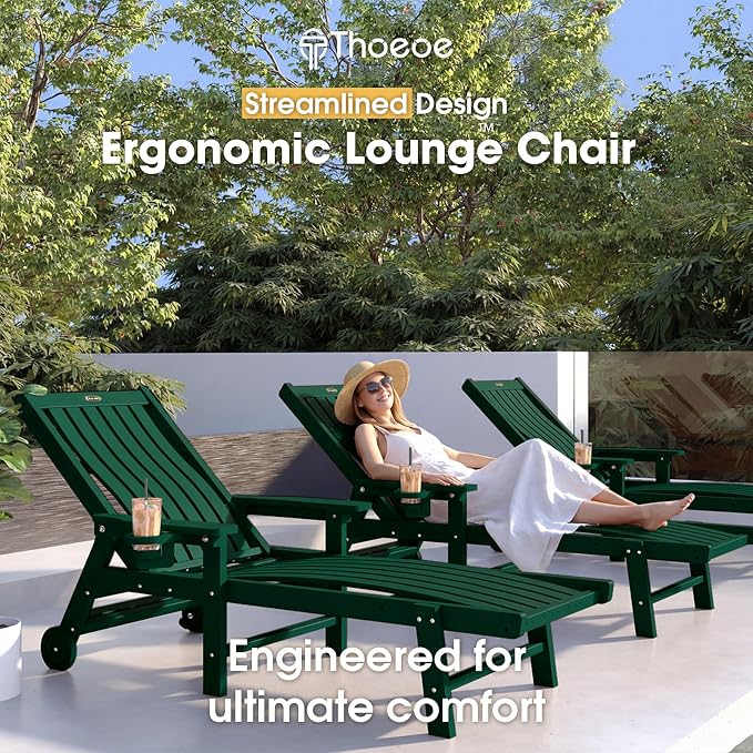 Patio Chaise Lounge Chair, Oversized Lounge Chair Outdoor - Image 3