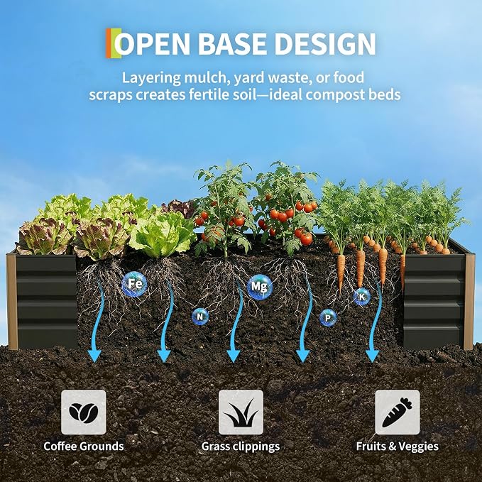 Garvee Commercial Aluminum Raised Garden Bed 8' x 3.5' x 16", Extra Large - Image 6