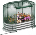 Raised Garden Bed with Self-Watering System, Oval Galvanized Raised Beds by Lineware