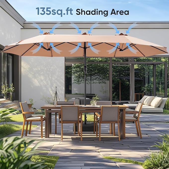 DUMOS 15FT Large Patio Umbrella - Image 2